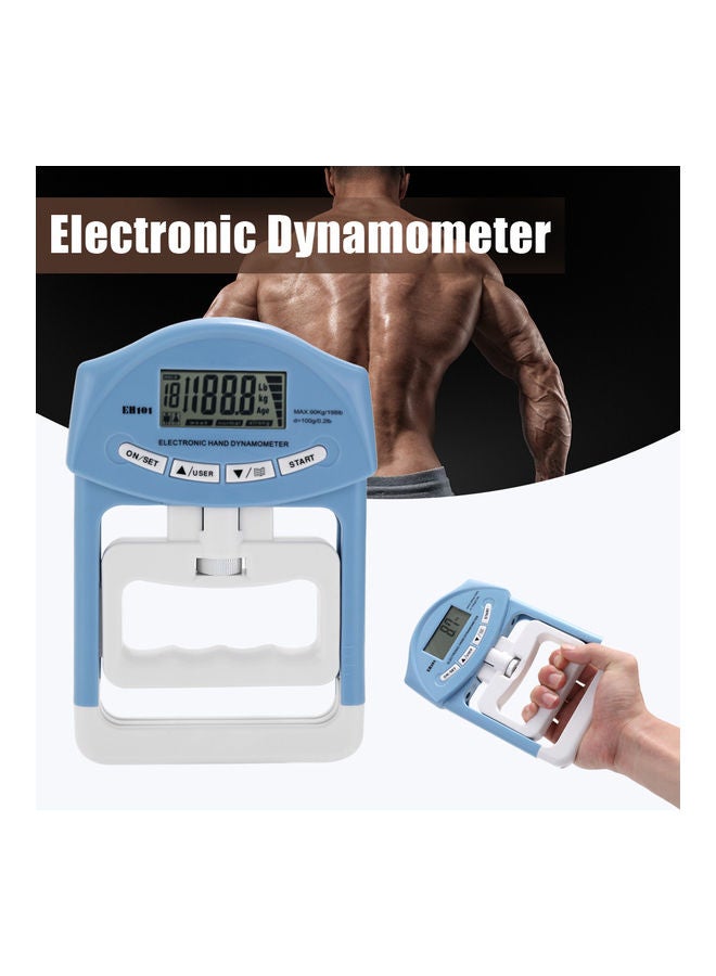 Generic - Digital LCD Electronic Hand Grip Dynamometer White/Blue - Image 1