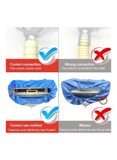XiuWoo Waterproof Air Conditioner Cleaning Cover Blue  - Image 5