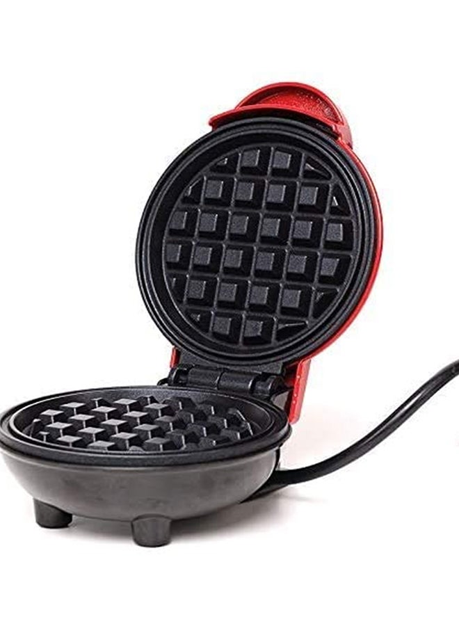 Electric Non Stick Mini Waffle Maker Machine 350.0 W 23420210423002 Red  - Image 2