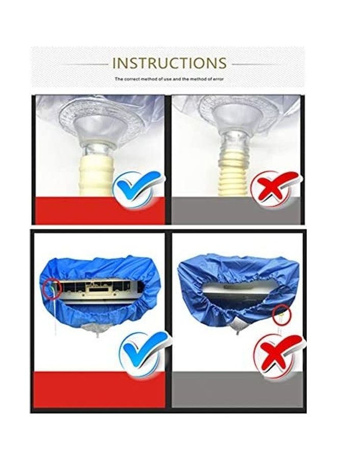 XiuWoo Waterproof Air Conditioner Cleaning Cover Blue - Image 4