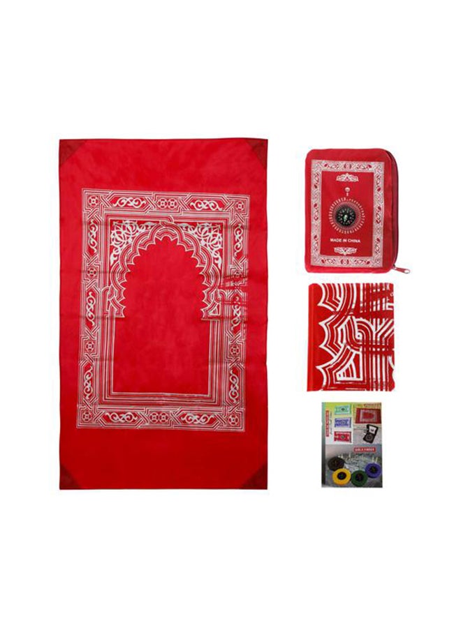 سجادة صلاة محمولة يمكن وضعها في الجيب أحمر 60x100سم - Image 3