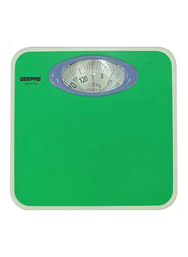 GEEPAS Mechanical Weighing Scale Green/White/Blue 125kg  - Image 1
