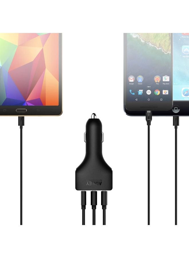 Aukey 3-Port USB-C Car Charger With USB-C cable - Image 5