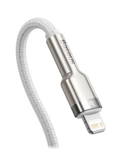 بيسوس كابل USB C إلى لايتنينج للشحن السريع ونقل البيانات بتقنية PD بقدرة 20 وات من سلسلة كافولي ومتوافق مع هواتف آيفون 14 و14 برو/ 13 برو/ 13 برو ماكس / 13/13 ميني، آي باد 9، 12 ميني/ 12/12 برو، بطول متر واحد أبيض  - Image 3