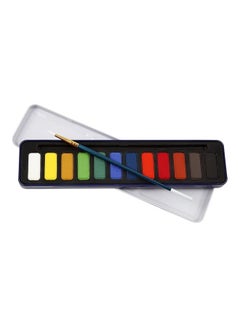 Generic 12-Piece Watercolour Paint Set with Paint Brush Multicolour  - Image 1