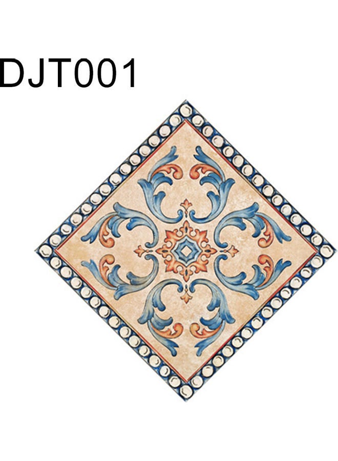 10-Piece Self-Adhesive PVC Waterproof Floor Tile Multicolour 