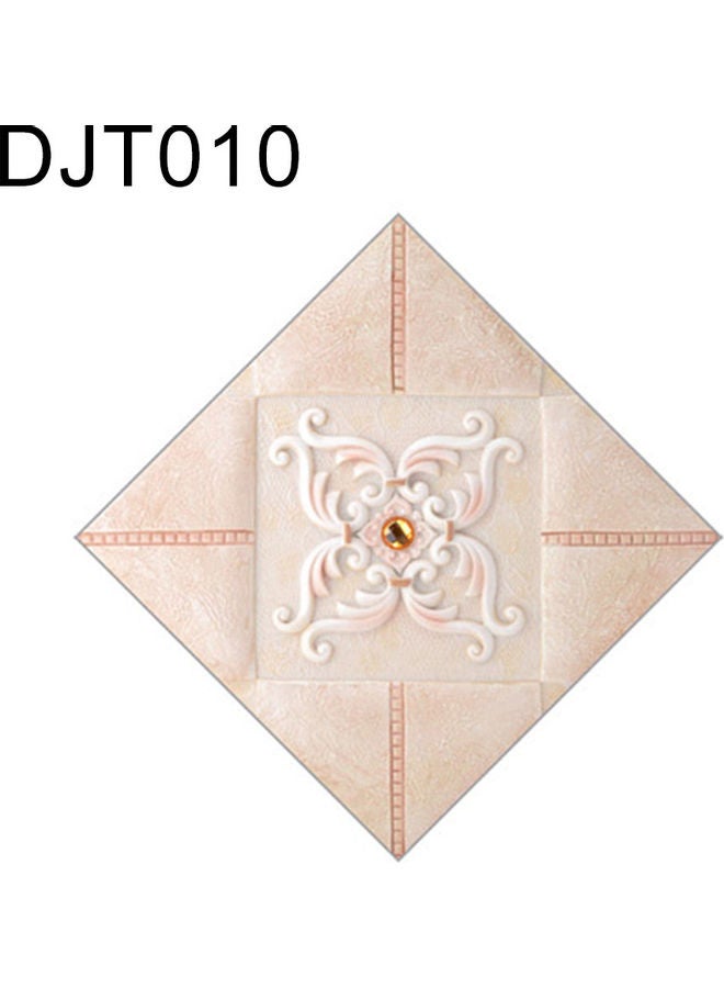 10-Piece Self-Adhesive PVC Waterproof Floor Tile Beige