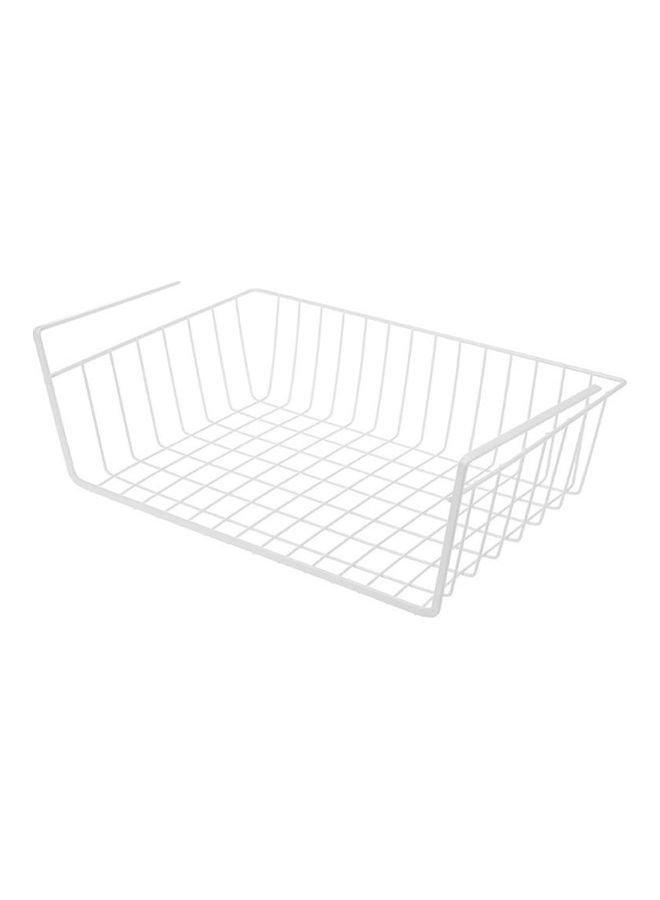 Generic Metal Cabinet Desk Hanging Mesh Basket White  - Image 1