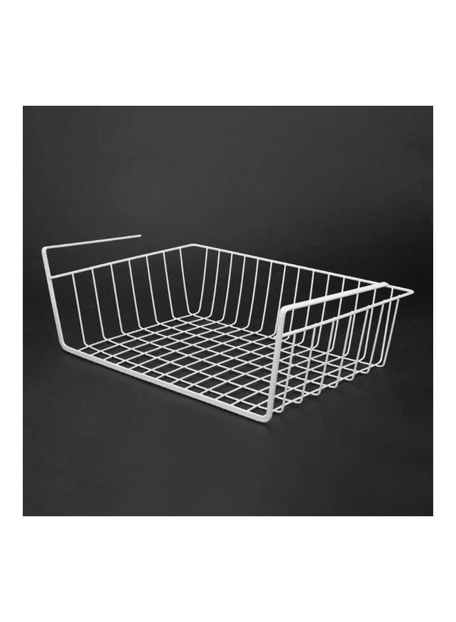 Generic Metal Cabinet Desk Hanging Mesh Basket White  - Image 4
