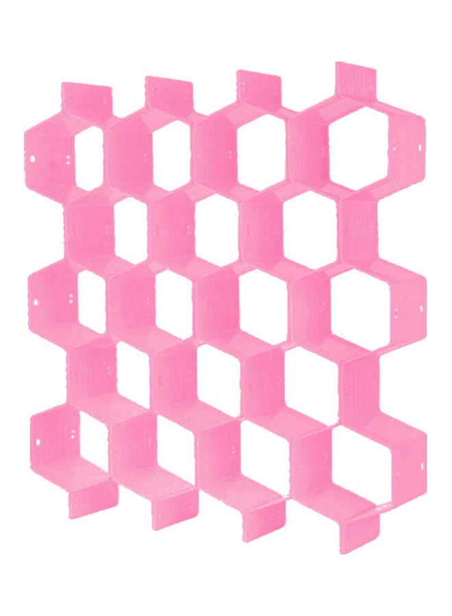 Generic - Honeycomb Shape Drawer Divider Board DIY Storage Rack Clapboard Socks Organizer Pink - Image 1