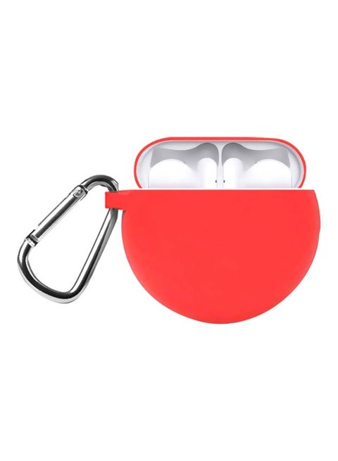 Protective Silicone For Huawei Freebuds3 Case With Hook Color Red