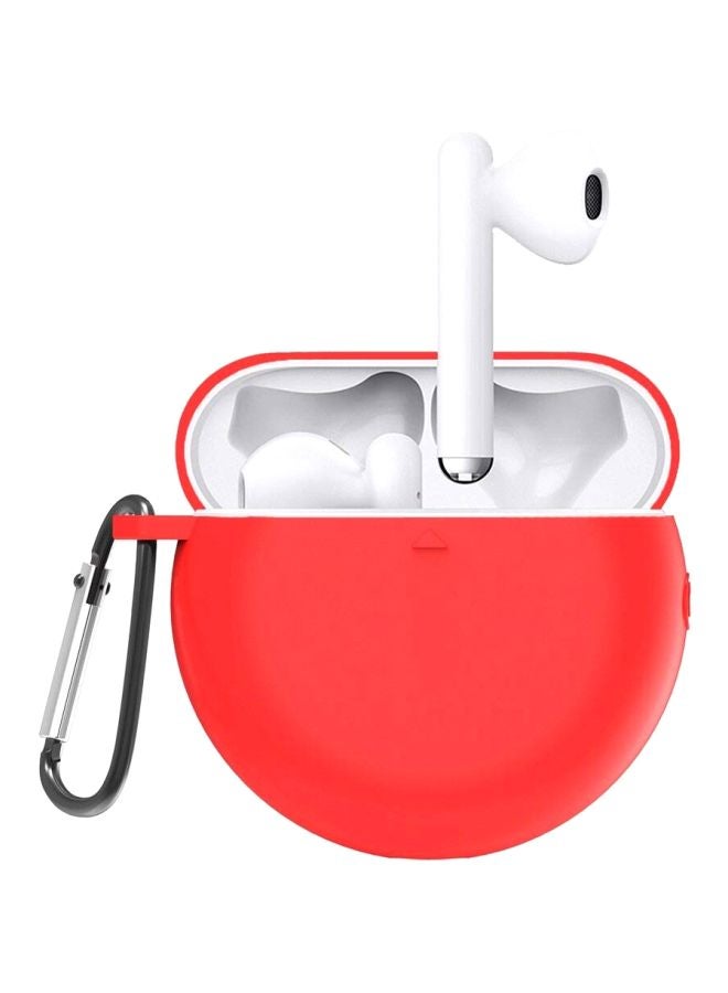 HUAWEI - Protective Silicone For Huawei Freebuds3 Case With Hook Color Red - Image 1