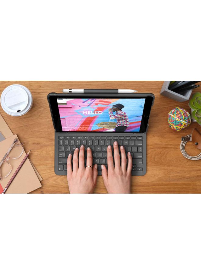 Logitech - Keyboard Case For Apple iPad Air (3rd Generation) 10.5", Slim Folio with Integrated Wireless Keyboard graphite - Image 1