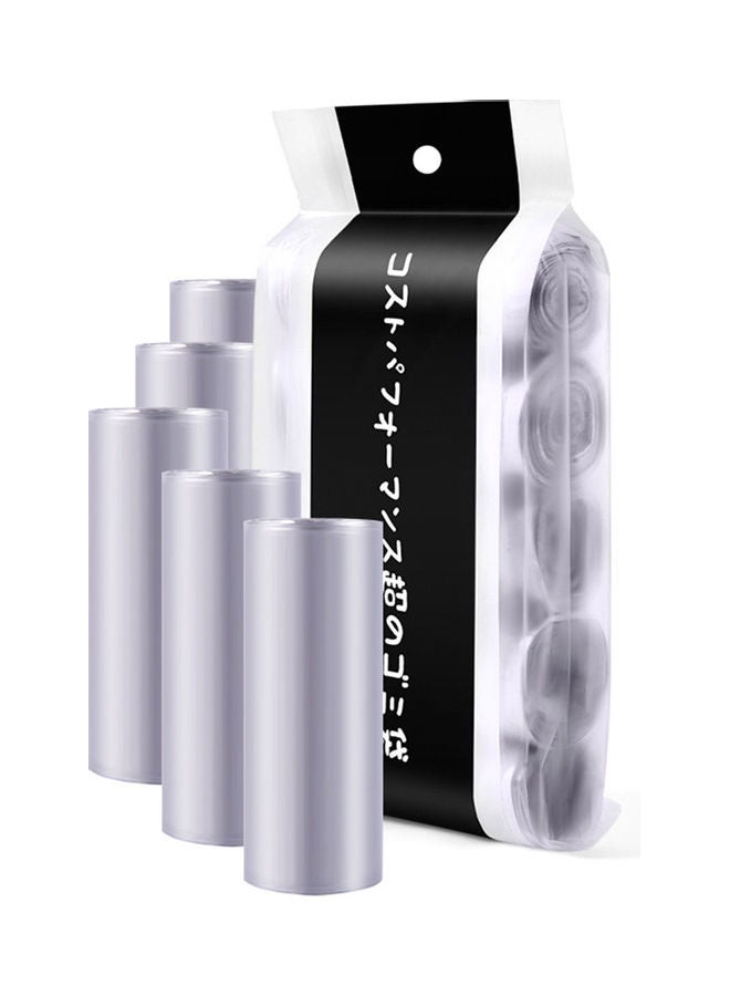 100-Piece/5 Rolls Large Thick Garbage Bag Grey