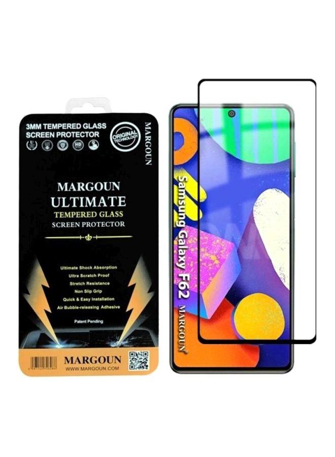 MARGOUN Ultimate Tempered Glass Screen Protector For Samsung Galaxy F62 Black/Clear - Image 2