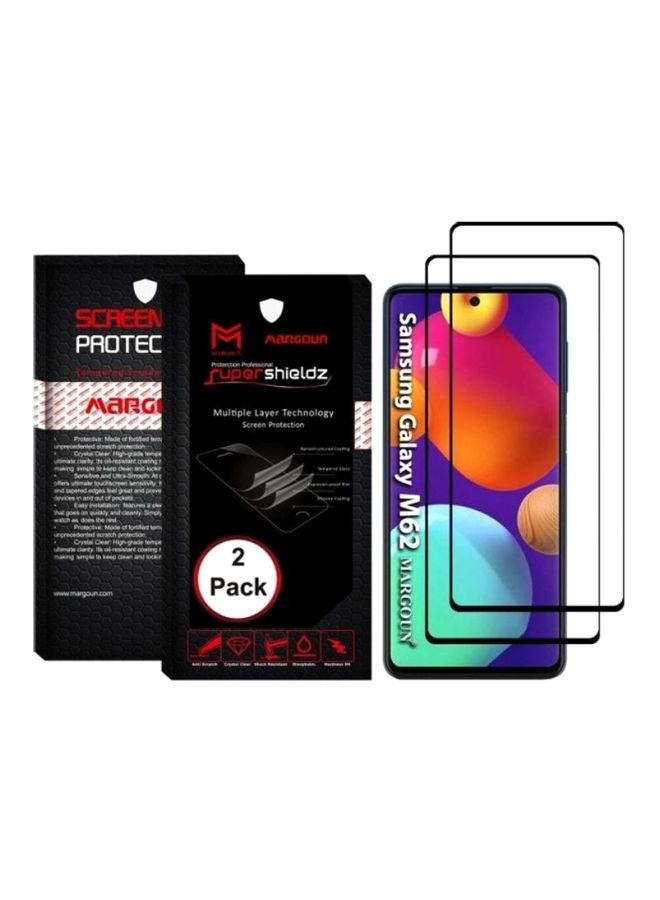 MARGOUN 2-Piece Super Shieldz Screen Protector For Samsung Galaxy M62 Black/Clear - Image 3