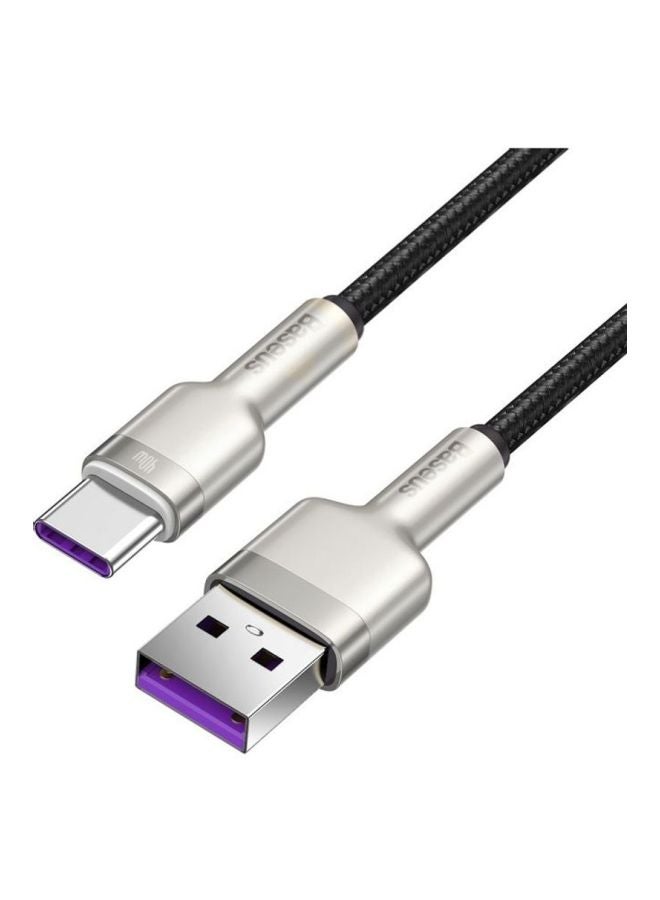 Baseus Cafule Series Type-C Metal Data Cable Black/Silver - Image 2