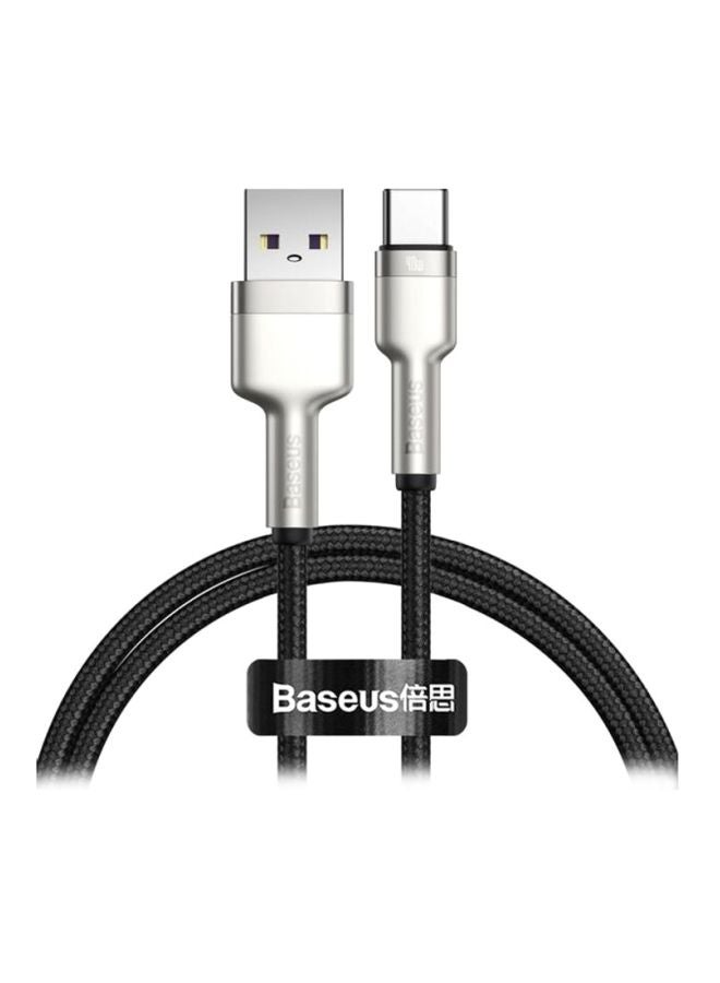 Baseus Cafule Series Type-C Metal Data Cable Black/Silver - Image 1