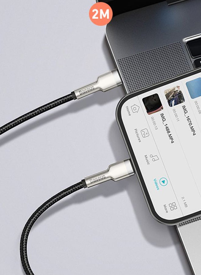 Baseus Cafule Series Type-C Metal Data Cable Black/Silver - Image 5