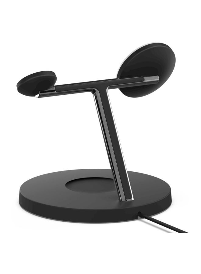 belkin - BoostCharge Pro 3-In-1 Wireless Charger Stand With MagSafe - For Apple iPhone 15/14/13/12 Series, Apple Watch Series SE/6/5/4/3/2/1 And AirPods/Airpods Pro Black - Image 1