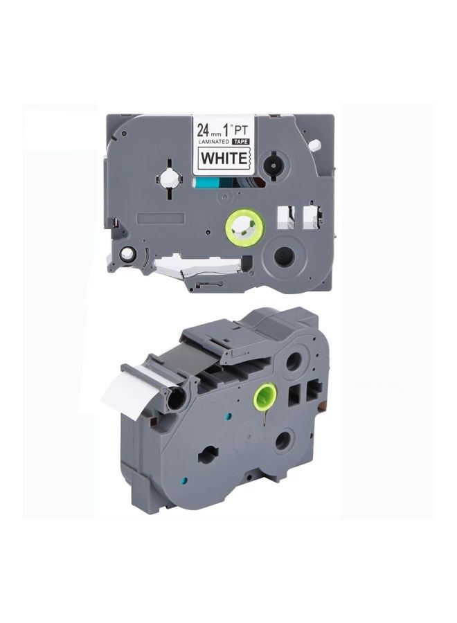 brother P-Touch 24Mm Laminated Tape - Black On White, Tz-E251 - Image 2