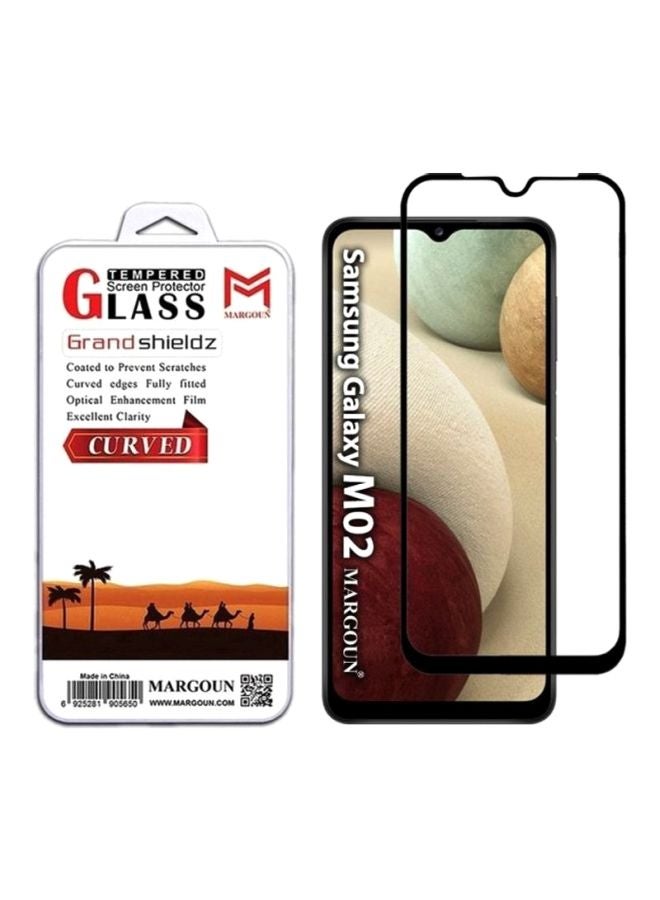 MARGOUN Grand Shieldz Tempered Glass Screen Protector For Samsung Galaxy M02 Black/Clear - Image 3