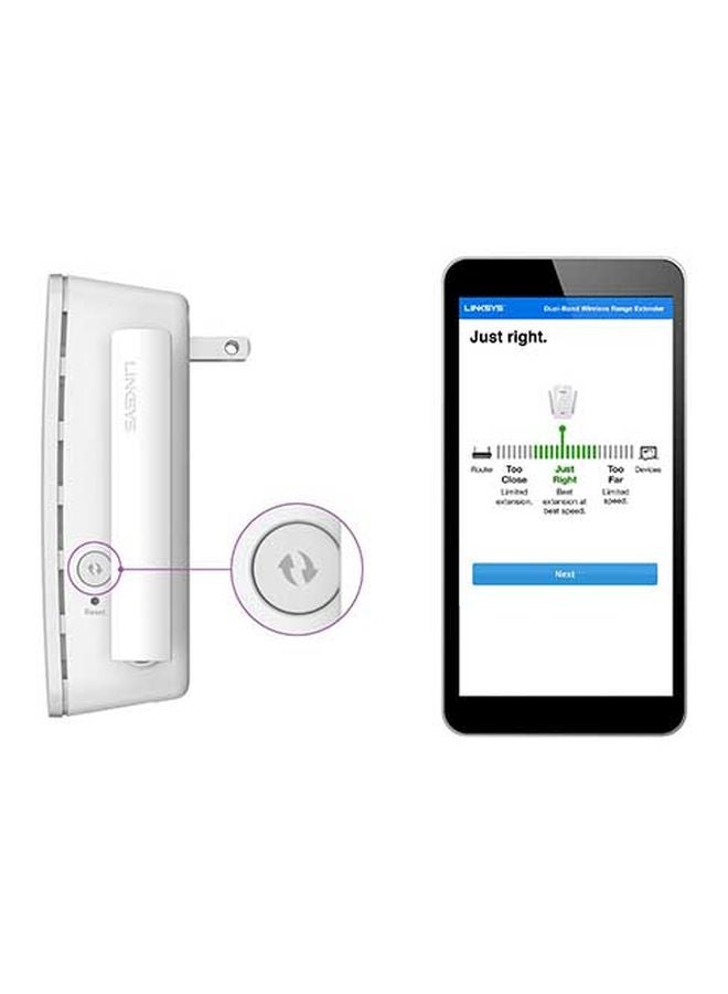 LINKSYS - RE6400 AC1200 Boost EX Wi-Fi Range Extender White - Image 1