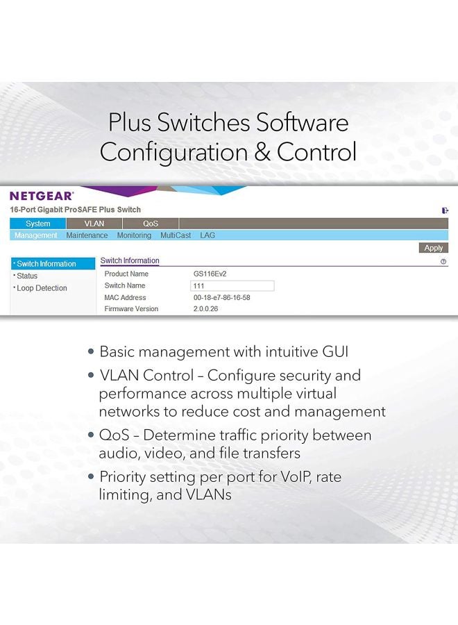 NETGEAR - 8-Port Gigabit Ethernet Smart Managed Plus Switch Grey - Image 1