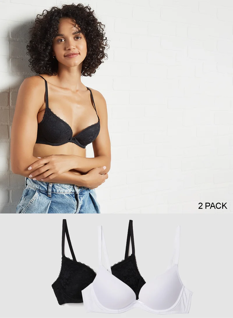 Dorina Push-Up Plunge Bra (Pack of 2)