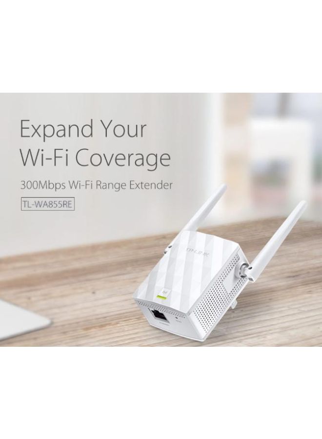 TP-LINK - 300Mbps Wi-Fi Range Extender 300 Mbps White - Image 1