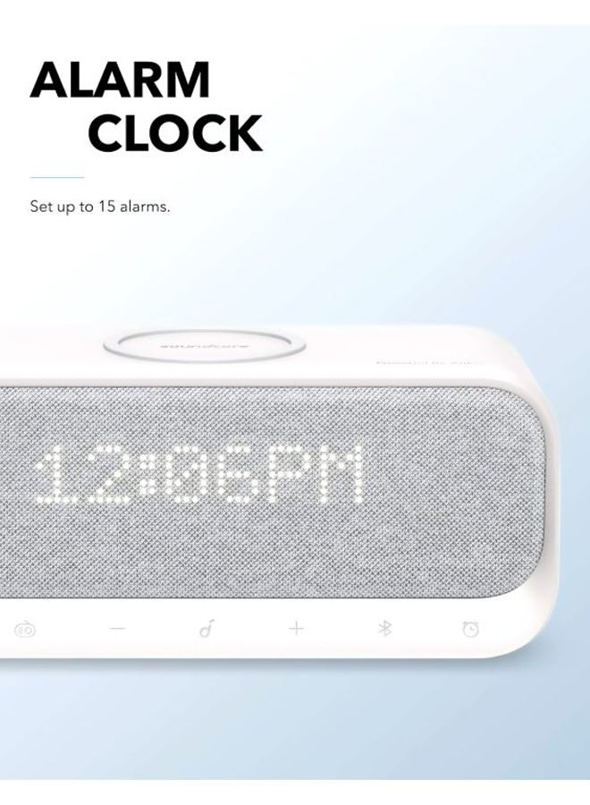 Soundcore - Wakey Bluetooth Speakers with Alarm Clock White/Grey - Image 1