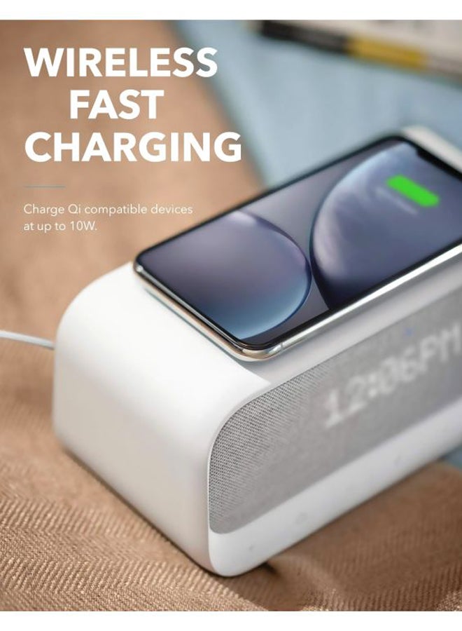 Soundcore - Wakey Bluetooth Speakers with Alarm Clock White/Grey - Image 1