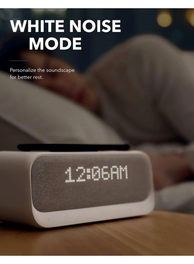 Soundcore - Wakey Bluetooth Speakers with Alarm Clock White/Grey - Image 1