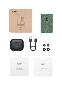 Aukey EP-N5 Active Noise Cancelling True Wireless Earbuds, Bluetooth 5.0 TWS Earphones with IPX5 Waterproof, Deep Bass, Touch Control, USB-C Charging Case - Black  - Image 2