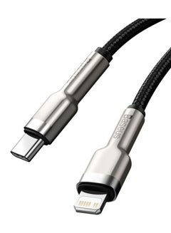 Baseus USB C to Lightning Fast Charging Data Transfer Cable PD 20W Cafule Series Power Delivery for iPhone 14/14 Pro/13 Pro/13 Pro Max/13/13 mini, iPad 9, 12 mini/12/12 Pro, 1M Black/Silver  - Image 4