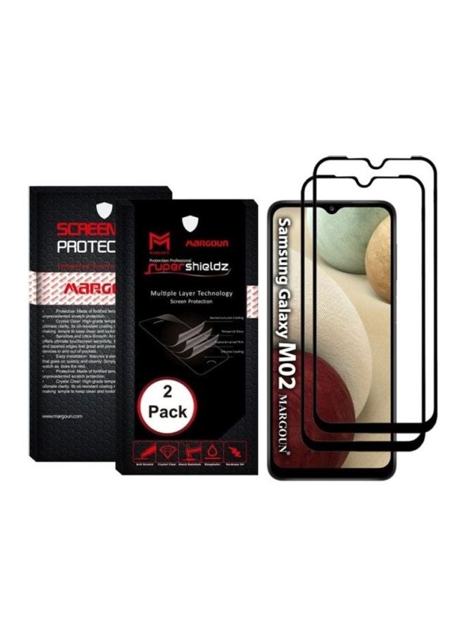 MARGOUN 2-Piece Super Shieldz Screen Protector For Samsung Galaxy M02 Black/Clear - Image 2