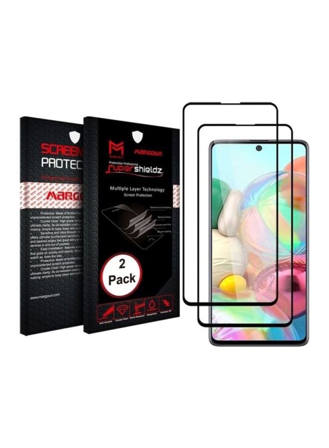 MARGOUN 2-Piece Super Shieldz Screen Protector For Samsung Galaxy A51 Black/Clear - Image 2
