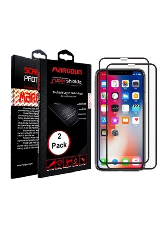 MARGOUN 2-Piece Super Shieldz Screen Protector For Apple iPhone 11 Pro Max Black/Clear - Image 2