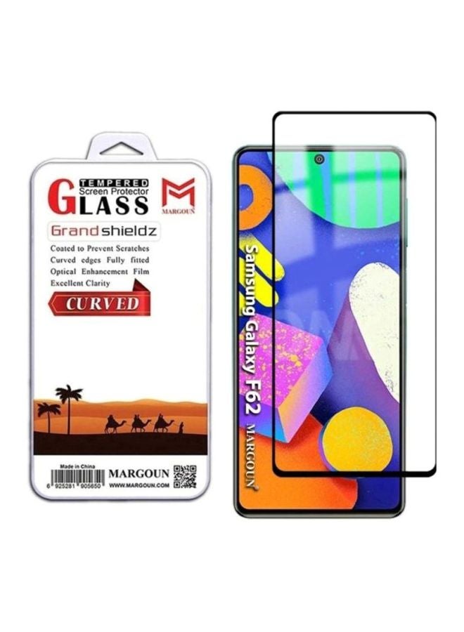 MARGOUN Grand Shieldz Tempered Glass Screen Protector For Samsung Galaxy F62 Black/Clear - Image 2