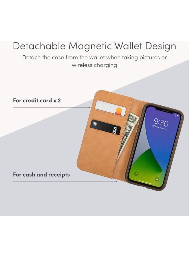 Moshi Leather Case For iPhone 12 Pro Max Beige - Image 4