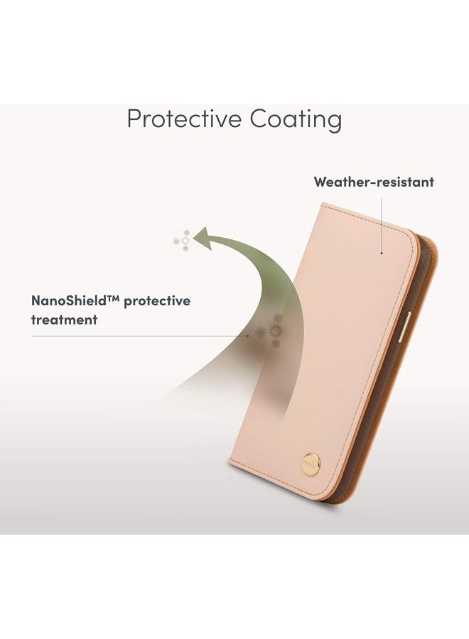 Moshi Leather Case For iPhone 12 Pro Max Beige - Image 5