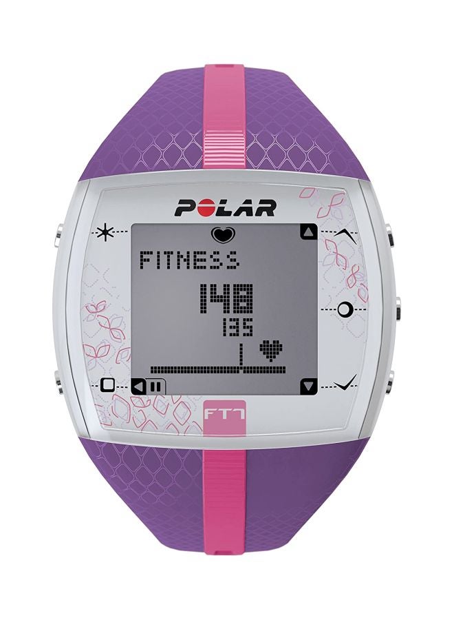 POLAR - FT7 Waterproof Fitness Tracker Purple/Pink/Silver - Image 1