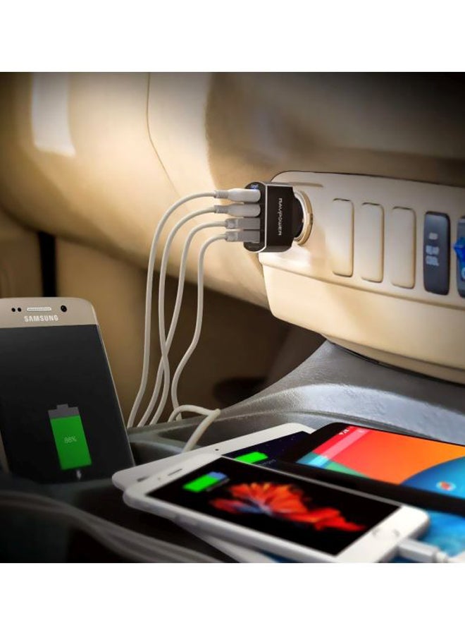 RAVPOWER - RAVPower 54W 4-Port Car Charger with Quick Charge 3.0 - Image 1