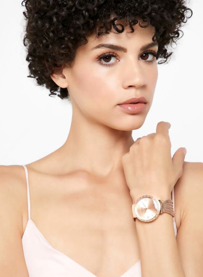 GUESS Women's Chiffon Water Resistant Analog Watch W1083L3 - Image 5