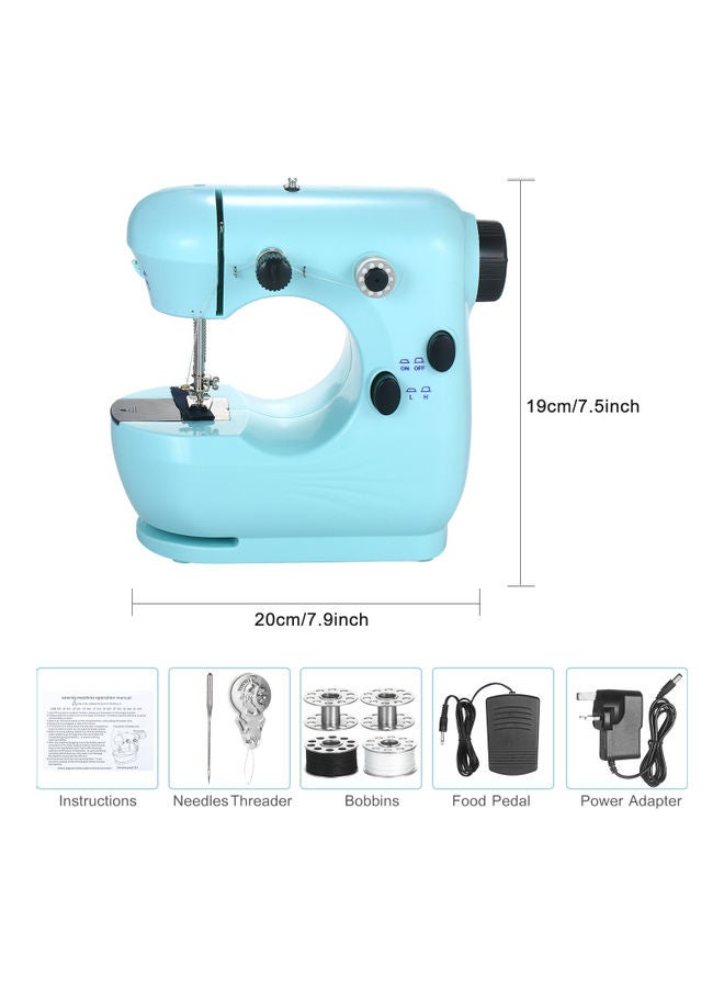 Multi-Function Electric Micro-Sewing Machin with Foot Pedal and Power Adapter P-11600UK* Blue/Black  - Image 2