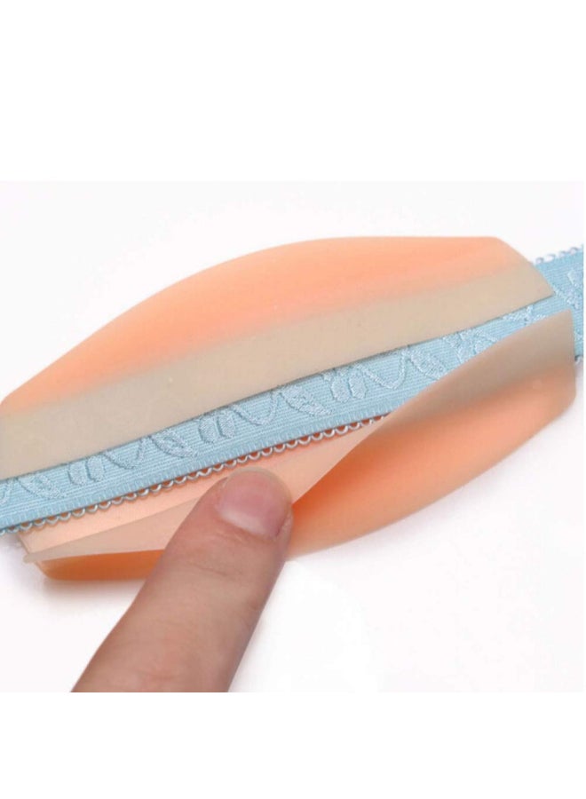 Women's Silicone Bra Strap Pain Relief Cushions Pad Holder/Comfortable Non-slip Shoulder Pads Beige  - Image 4