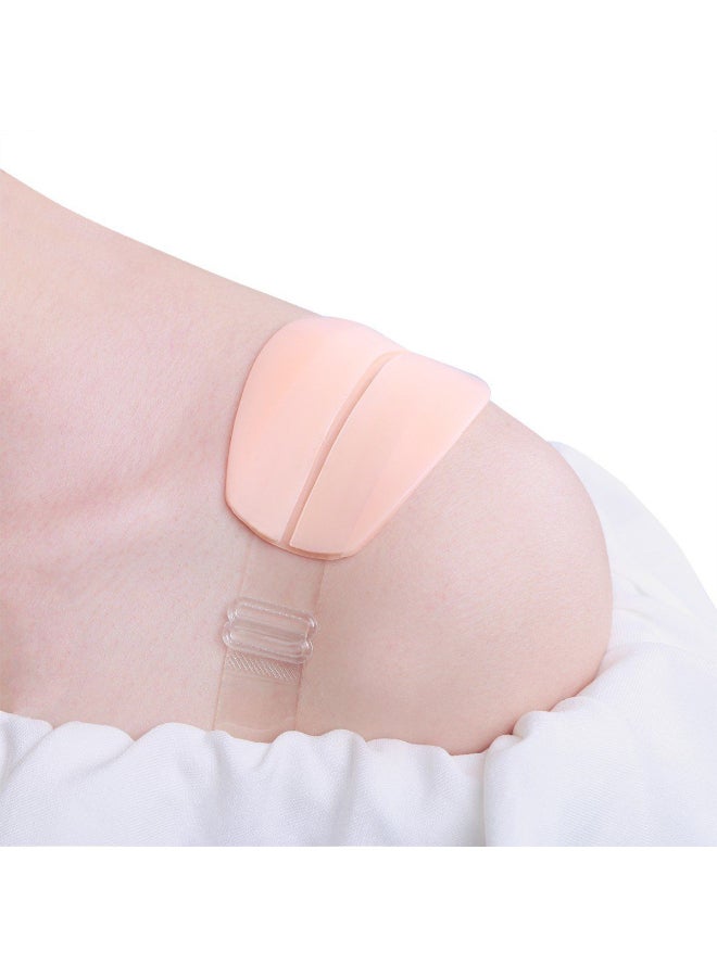 Women's Silicone Bra Strap Pain Relief Cushions Pad Holder/Comfortable Non-slip Shoulder Pads Beige  - Image 5