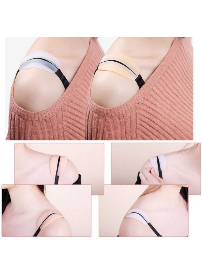 Women's Silicone Bra Strap Pain Relief Cushions Pad Holder/Comfortable Non-slip Shoulder Pads Black/Beige/White  - Image 3
