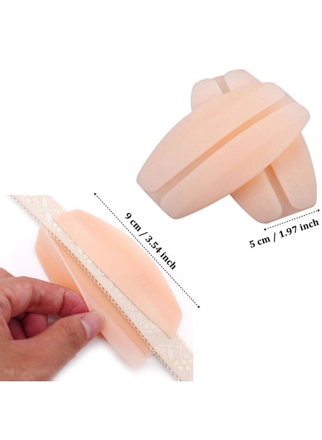 Women's Silicone Bra Strap Pain Relief Cushions Pad Holder/Comfortable Non-slip Shoulder Pads Beige  - Image 3