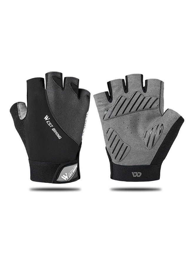 WEST BIKING Riding Reflect Non-Slip Half Finger Gloves - Image 1